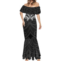 Poutama Korowai New Zealand Mermaid Dress Aotearoa Maori Tattoo LT14 - Polynesian Pride