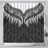 Poutama Korowai New Zealand Shower Curtain Aotearoa Maori Tattoo LT14 - Polynesian Pride
