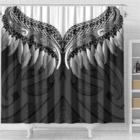 Poutama Korowai New Zealand Shower Curtain Aotearoa Maori Tattoo LT14 - Polynesian Pride