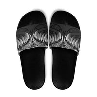 Poutama Korowai New Zealand Slide Sandals Aotearoa Maori Tattoo LT14 Black - Polynesian Pride