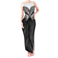 Poutama Korowai New Zealand Tank Maxi Dress Aotearoa Maori Tattoo LT14 Women Black - Polynesian Pride