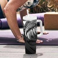 Poutama Korowai New Zealand Tumbler With Handle Aotearoa Maori Tattoo LT14 - Polynesian Pride