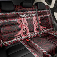 Kia Ora New Zealand Back Car Seat Cover Maori Language Week Whero Taniko Motif LT14 - Polynesian Pride
