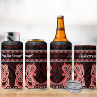 Kia Ora New Zealand 4 in 1 Can Cooler Tumbler Maori Language Week Whero Taniko Motif LT14 - Polynesian Pride