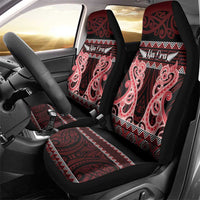 Kia Ora New Zealand Car Seat Cover Maori Language Week Whero Taniko Motif LT14 - Polynesian Pride