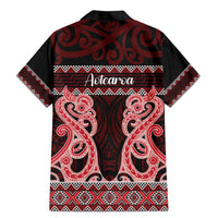 Kia Ora New Zealand Family Matching Mermaid Dress and Hawaiian Shirt Maori Language Week Whero Taniko Motif LT14 - Polynesian Pride