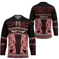 Kia Ora New Zealand Hockey Jersey Maori Language Week Whero Taniko Motif LT14 - Polynesian Pride