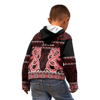 Kia Ora New Zealand Kid Hoodie Maori Language Week Whero Taniko Motif LT14 - Polynesian Pride