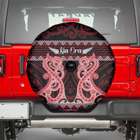 Kia Ora New Zealand Spare Tire Cover Maori Language Week Whero Taniko Motif LT14 - Polynesian Pride