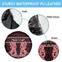 Kia Ora New Zealand Spare Tire Cover Maori Language Week Whero Taniko Motif LT14 - Polynesian Pride