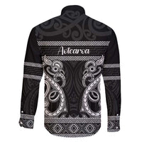 Kia Ora New Zealand Family Matching Long Sleeve Bodycon Dress and Hawaiian Shirt Maori Language Week Pango Taniko Motif LT14 - Polynesian Pride