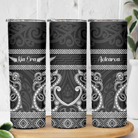 Kia Ora New Zealand Skinny Tumbler Maori Language Week Pango Taniko Motif LT14 - Polynesian Pride