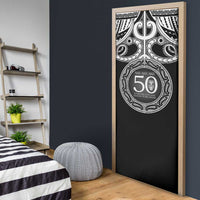 Kia Kaha Te Reo Maori New Zealand Door Cover 50th Anniversary Ake Ake Ake LT14 - Polynesian Pride