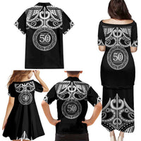 Kia Kaha Te Reo Maori New Zealand Family Matching Puletasi and Hawaiian Shirt 50th Anniversary Ake Ake Ake LT14 - Polynesian Pride