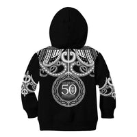 Kia Kaha Te Reo Maori New Zealand Kid Hoodie 50th Anniversary Ake Ake Ake LT14 - Polynesian Pride