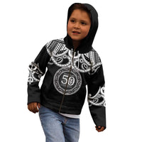 Kia Kaha Te Reo Maori New Zealand Kid Hoodie 50th Anniversary Ake Ake Ake LT14 - Polynesian Pride