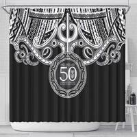 Kia Kaha Te Reo Maori New Zealand Shower Curtain 50th Anniversary Ake Ake Ake LT14 - Polynesian Pride