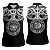 Kia Kaha Te Reo Maori New Zealand Women Sleeveless Polo Shirt 50th Anniversary Ake Ake Ake LT14 - Polynesian Pride