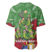 Kakapo New Zealand Christmas Baseball Jersey Meri Kirihimete Pohutukawa - Green Color LT14 - Polynesian Pride