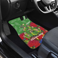 Kakapo New Zealand Christmas Car Mats Meri Kirihimete Pohutukawa - Green Color LT14 - Polynesian Pride