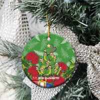 Kakapo New Zealand Christmas Ceramic Ornament Meri Kirihimete Pohutukawa - Green Color LT14 - Polynesian Pride