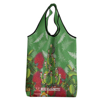 Kakapo New Zealand Christmas Grocery Bag Meri Kirihimete Pohutukawa - Green Color LT14 - Polynesian Pride