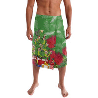 Kakapo New Zealand Christmas Lavalava Meri Kirihimete Pohutukawa - Green Color LT14 Green - Polynesian Pride