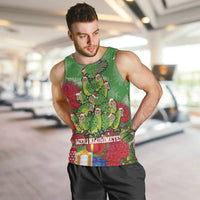 Kakapo New Zealand Christmas Men Tank Top Meri Kirihimete Pohutukawa - Green Color LT14 Green - Polynesian Pride