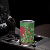 Kakapo New Zealand Christmas Tumbler Cup Meri Kirihimete Pohutukawa - Green Color LT14 - Polynesian Pride