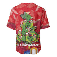 Kakapo New Zealand Christmas Baseball Jersey Meri Kirihimete Pohutukawa - Red Color LT14 - Polynesian Pride