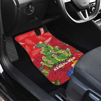 Kakapo New Zealand Christmas Car Mats Meri Kirihimete Pohutukawa - Red Color LT14 - Polynesian Pride
