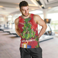 Kakapo New Zealand Christmas Men Tank Top Meri Kirihimete Pohutukawa - Red Color LT14 Red - Polynesian Pride