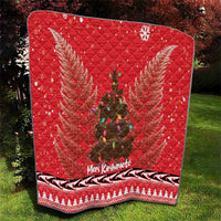 Kiwi New Zealand Christmas Quilt Meri Kirihimete Silver Fern - Red Color LT14 - Polynesian Pride