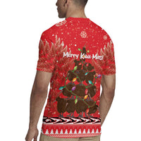 Kiwi New Zealand Christmas Rugby Jersey Meri Kirihimete Silver Fern - Red Color LT14 - Polynesian Pride