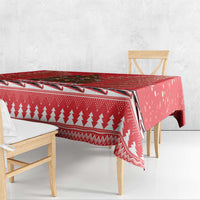 Kiwi New Zealand Christmas Tablecloth Meri Kirihimete Silver Fern - Red Color LT14 - Polynesian Pride