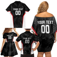 Custom New Zealand Silver Fern Softball Family Matching Off Shoulder Short Dress and Hawaiian Shirt Go Aotearoa LT14 - Polynesian Pride