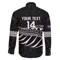 Custom Aotearoa Ice Hockey Family Matching Short Sleeve Bodycon Dress and Hawaiian Shirt NZ Tiki Mascot - Maori Pattern LT14 - Polynesian Pride