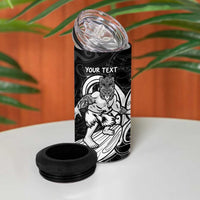 Personalised New Zealand Surfing 4 in 1 Can Cooler Tumbler Aotearoa Maori Tiki Haka LT14 - Polynesian Pride