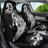 Personalised New Zealand Surfing Car Seat Cover Aotearoa Maori Tiki Haka LT14 - Polynesian Pride