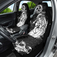 Personalised New Zealand Surfing Car Seat Cover Aotearoa Maori Tiki Haka LT14 - Polynesian Pride