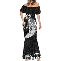 Personalised New Zealand Surfing Mermaid Dress Aotearoa Maori Tiki Haka LT14 - Polynesian Pride