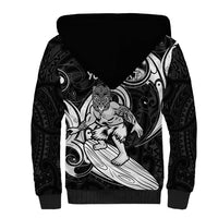 Personalised New Zealand Surfing Sherpa Hoodie Aotearoa Maori Tiki Haka LT14 - Polynesian Pride