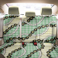 Green Palaka Hawaii Back Car Seat Cover Kukui Nut Pikake Lei Hawaiian Tapa Pattern - Polynesian Pride