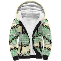 Green Palaka Hawaii Sherpa Hoodie Kukui Nut Pikake Lei Hawaiian Tapa Pattern - Polynesian Pride