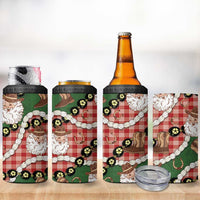Cowboy Hawaii Mele Kalikimaka 4 in 1 Can Cooler Tumbler Paniolo Kukui Nut Pikake Lei Red Version LT14 - Polynesian Pride