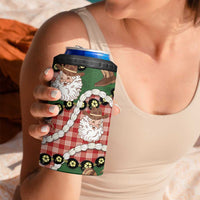 Cowboy Hawaii Mele Kalikimaka 4 in 1 Can Cooler Tumbler Paniolo Kukui Nut Pikake Lei Red Version LT14 - Polynesian Pride