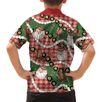 Cowboy Hawaii Mele Kalikimaka Hawaiian Shirt Paniolo Kukui Nut Pikake Lei Red Version - Polynesian Pride