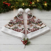 Cowboy Hawaii Mele Kalikimaka Christmas Santa Hat Paniolo Kukui Nut Pikake Lei Burgundy Version LT14 - Polynesian Pride