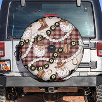 Cowboy Hawaii Mele Kalikimaka Spare Tire Cover Paniolo Kukui Nut Pikake Lei Burgundy Version LT14 Burgundy - Polynesian Pride