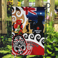 New Zealand Waitangi And ANZAC Day Garden Flag Aotearoa Maori Tiki With Last Post LT14 Garden Flag Black - Polynesian Pride
